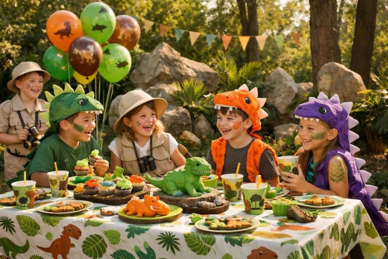 Anniversaire d&rsquo;enfant : nos idées pour une fête sur le thème dinosaure