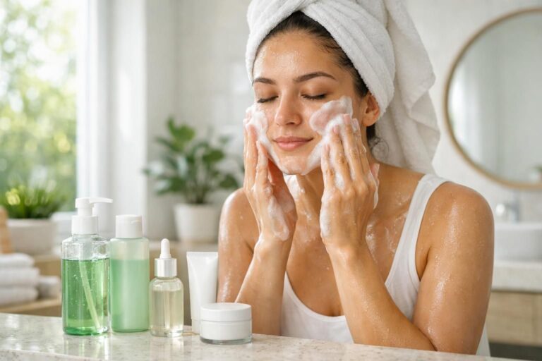 Routine beauté : les gestes essentiels pour prendre soin d&rsquo;une peau grasse au quotidien