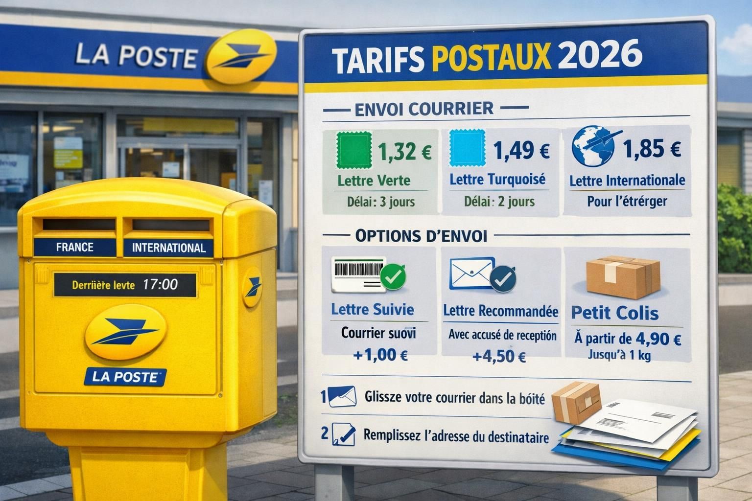 découvrez les nouveaux tarifs postaux pour 2026 et ce qui change pour l’envoi de votre courrier. toutes les informations essentielles pour préparer vos envois en toute sérénité.